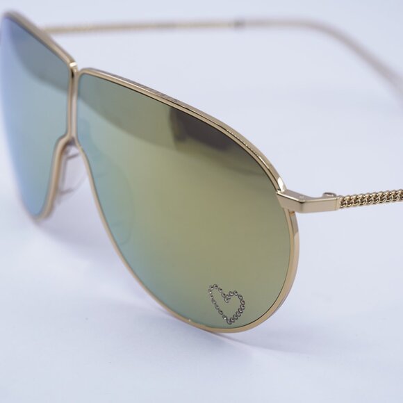 Stella McCartney SC40064I 30C Sunglasses Gold Shield Frame, Gold Lenses - Picture 8 of 11